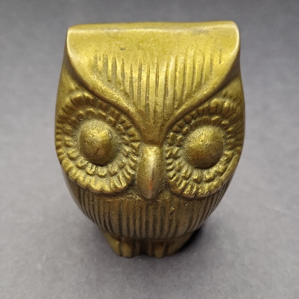Vintage Brass Owl Figurine